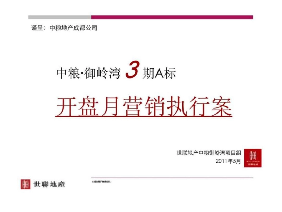 成都中粮御岭湾3期a标开盘月营销执行案文档资料_第2页