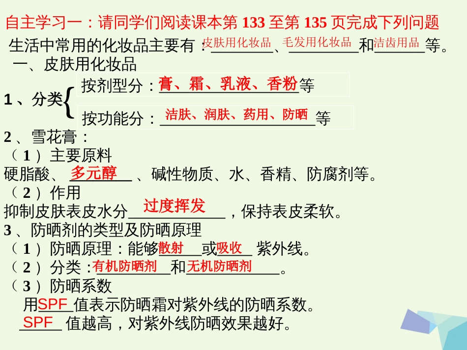 高中化学 主题5 正确使用化学品 5.3 选用适宜的化妆品课件 鲁教版选修_第3页