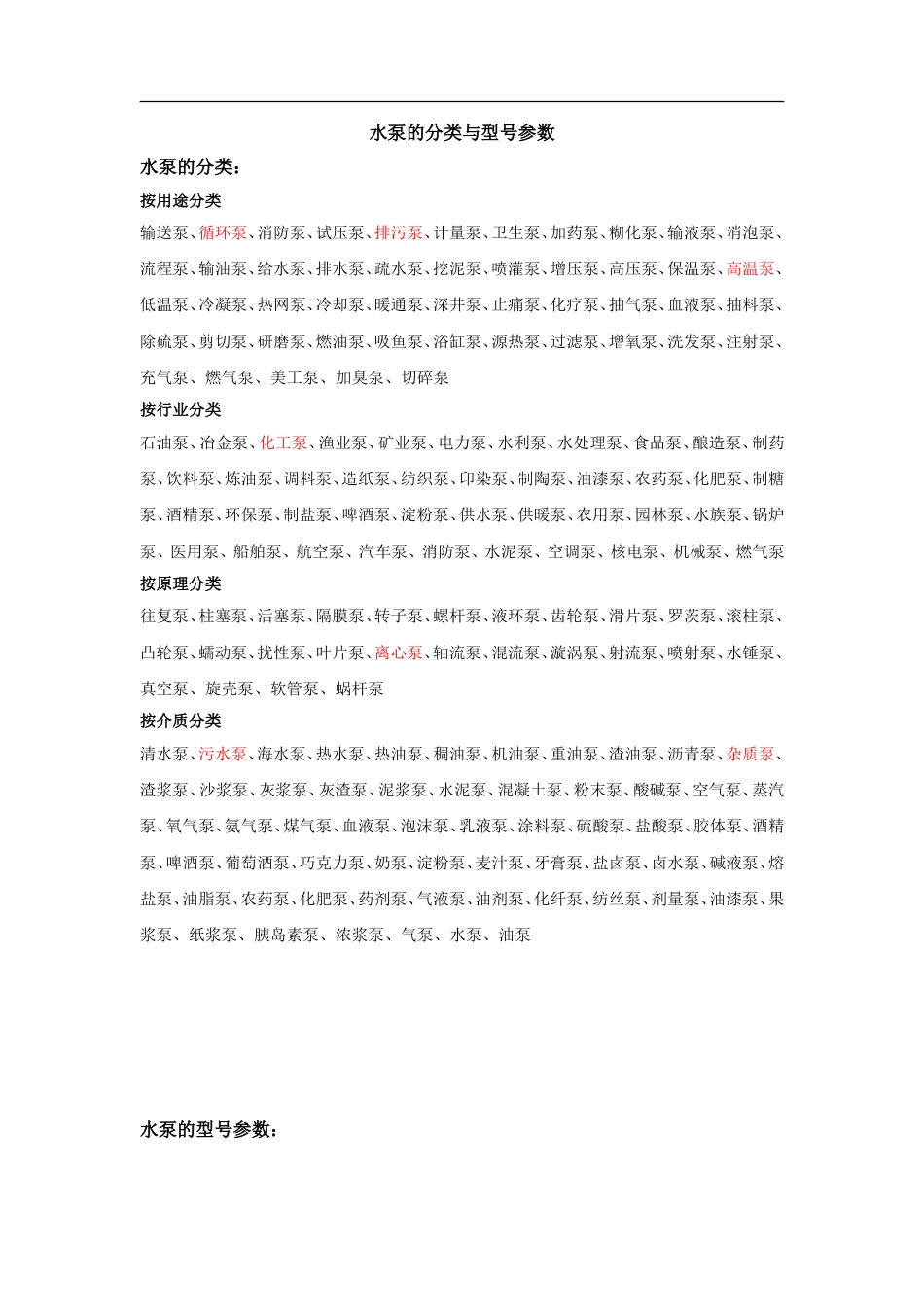 水泵的分类与型号参数[共8页]_第1页