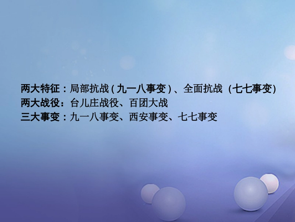 重庆市中考历史试题研究 第一部分 主题研究 模块二 中国近代史 主题四 中华民族的抗日战争课件_第3页