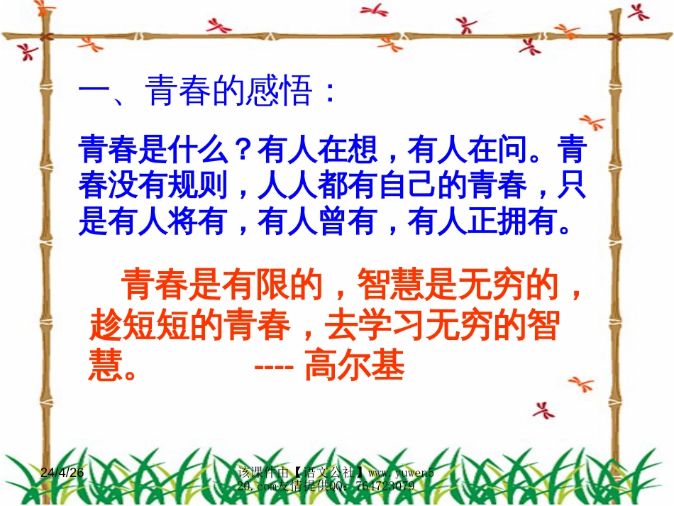 语文版语文九年级《青春随想》教学课件[共15页]_第2页