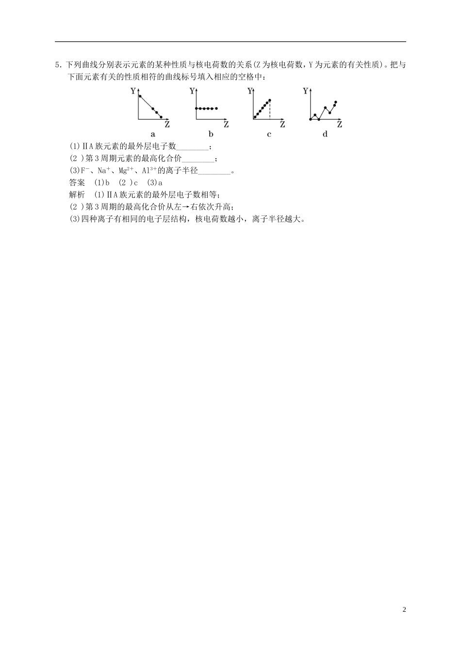 高中化学专题1微观结构与物质的多样性1.3元素周期表及其应用练习苏教版必修2_第2页