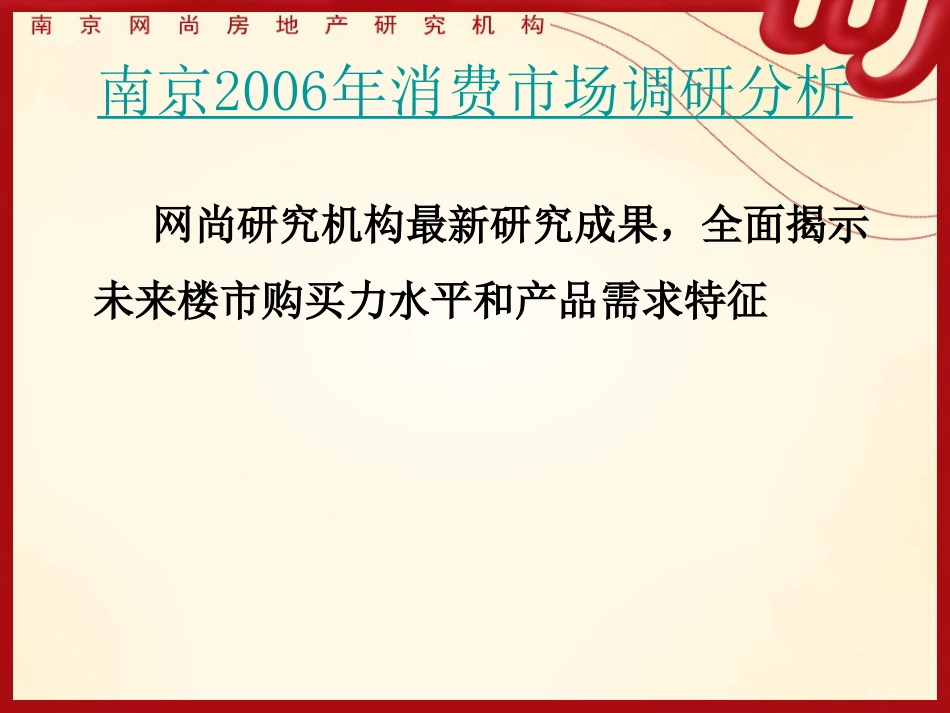 南京消费市场调研分析ppt 48页_第1页