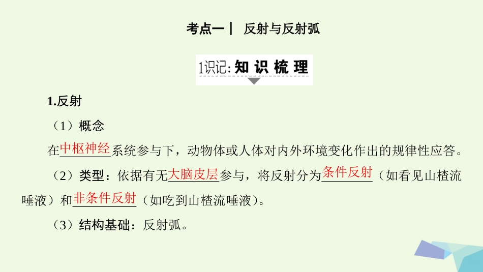 高三生物一轮复习 第8单元 第讲 通过神经系统的调节课件 新人教版必修_第2页