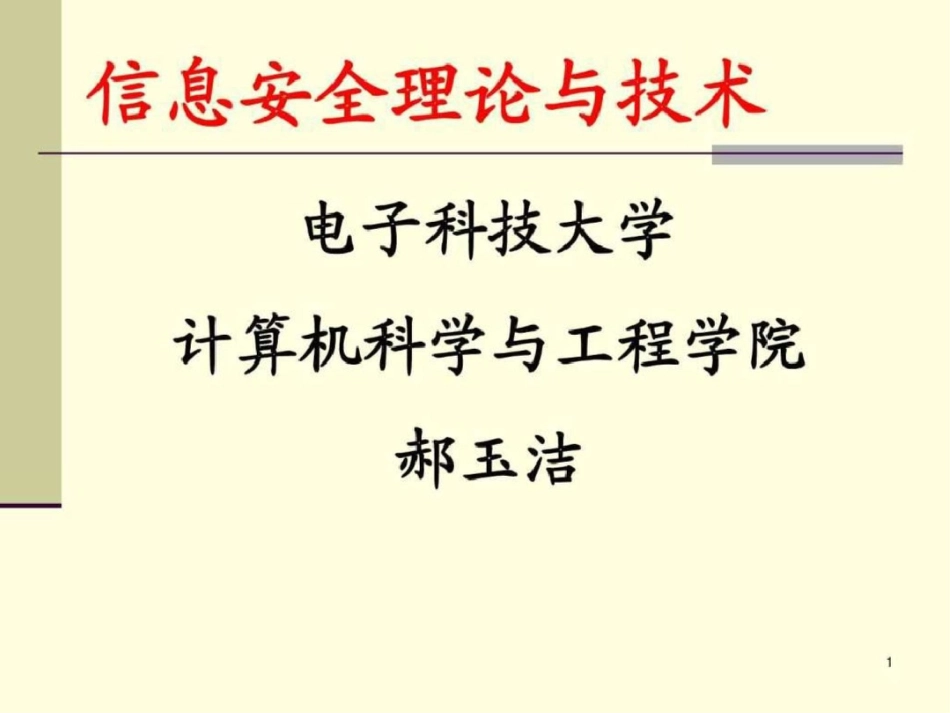 [CHINAPPT信息安全理论与技术.ppt文档资料_第1页