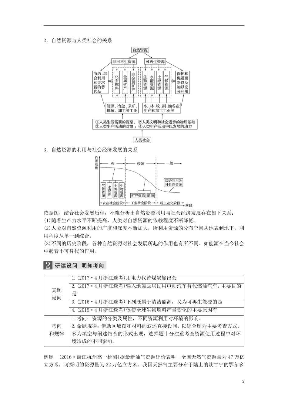 高三地理二轮专题复习专题四自然地理规律与人类活动微专题自然资源与人类活动学案新人教_第2页