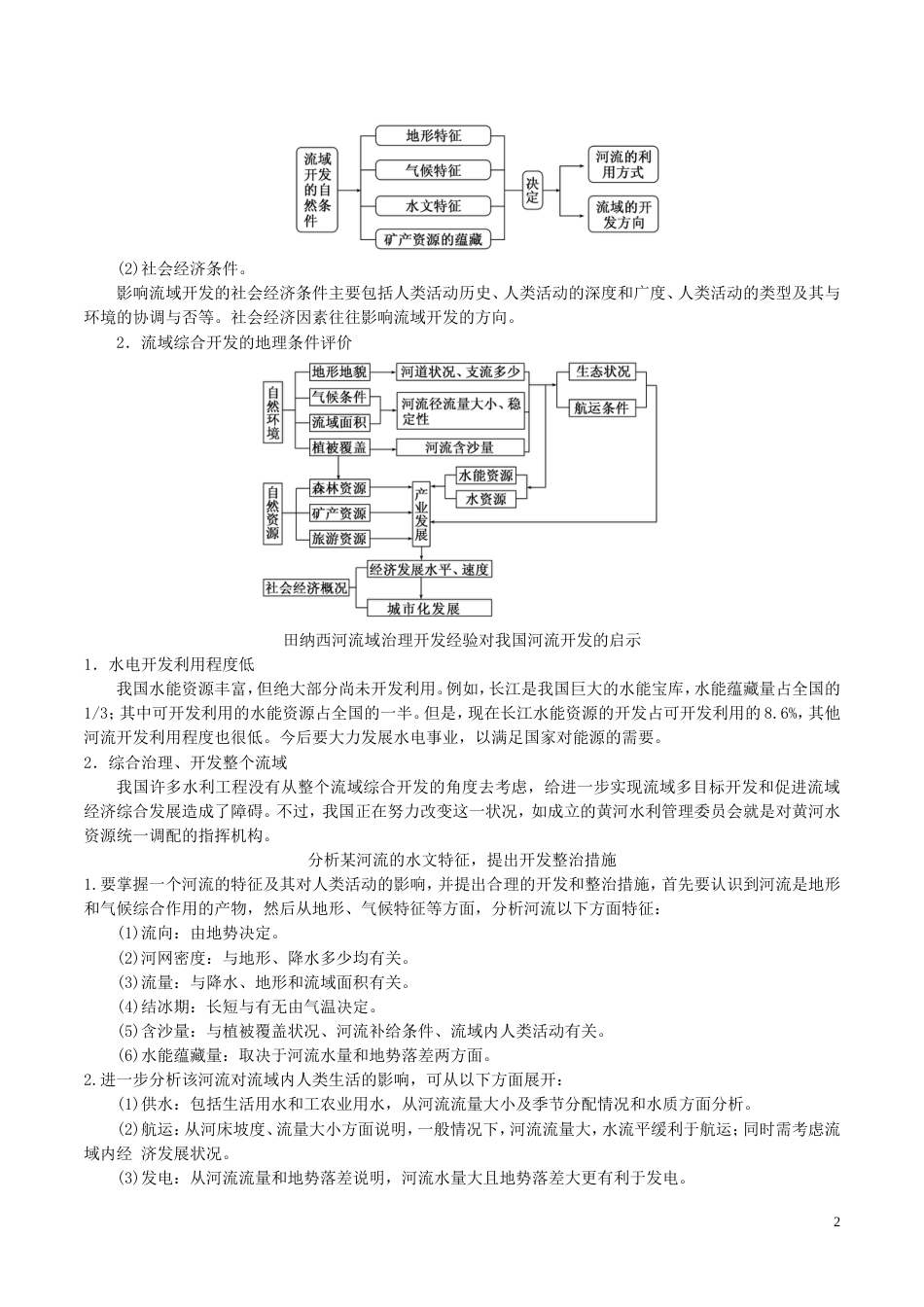 高三地理一轮复习最易错考点系列考点流域综合开发和治理新人教_第2页