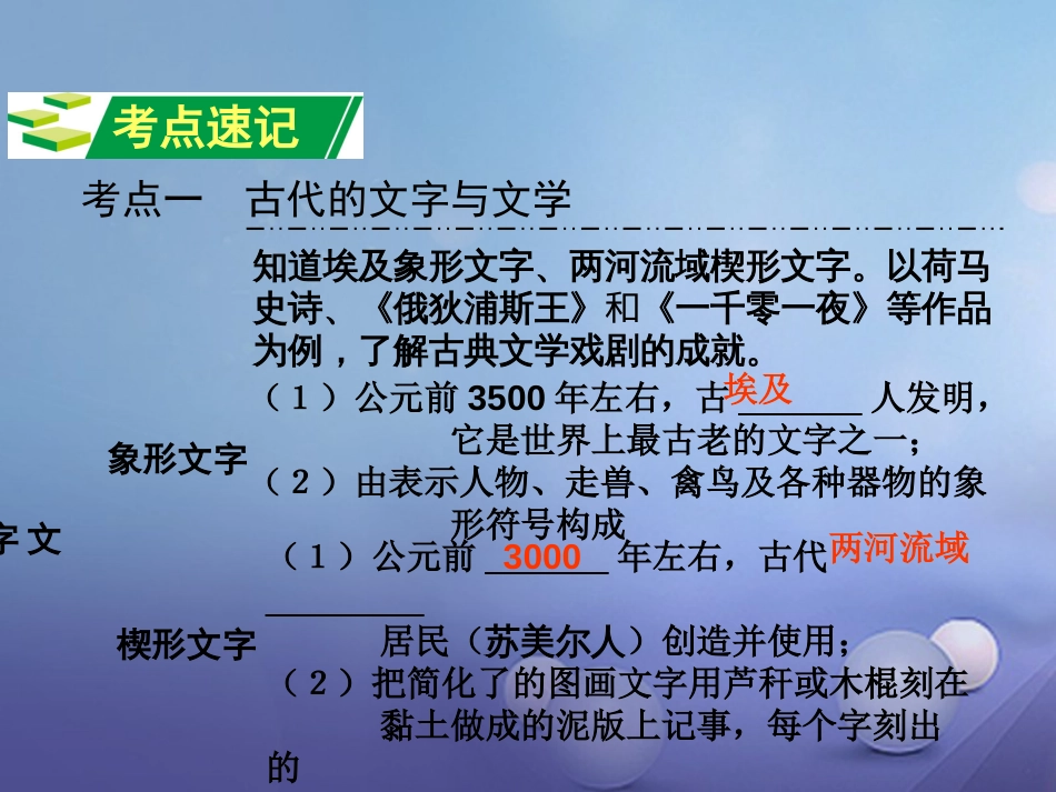 重庆市中考历史试题研究 第一部分 主题研究 模块四 世界古代史 主题五 古代科学技术与思想文化课件_第3页