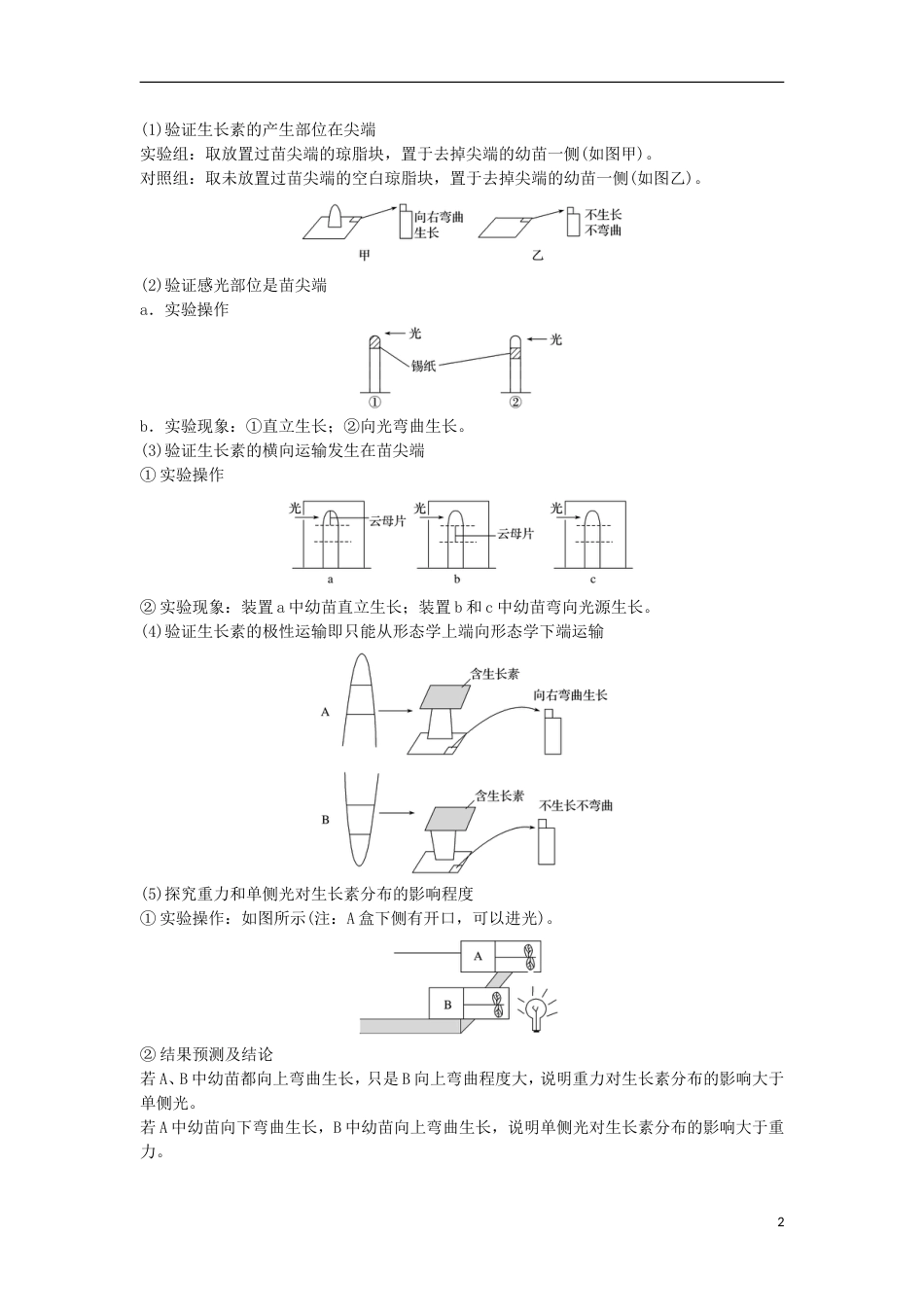 高三生物二轮专题复习专题八生命活动的调节高考热点专题三生命活动调节的相关实验分析学案新人教_第2页