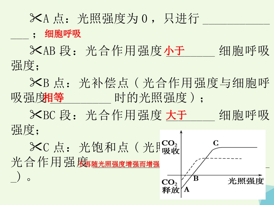 陕西省西安市2017届高考生物 细胞代谢专题 第四部分 影响光合作用的因素复习课件_第2页