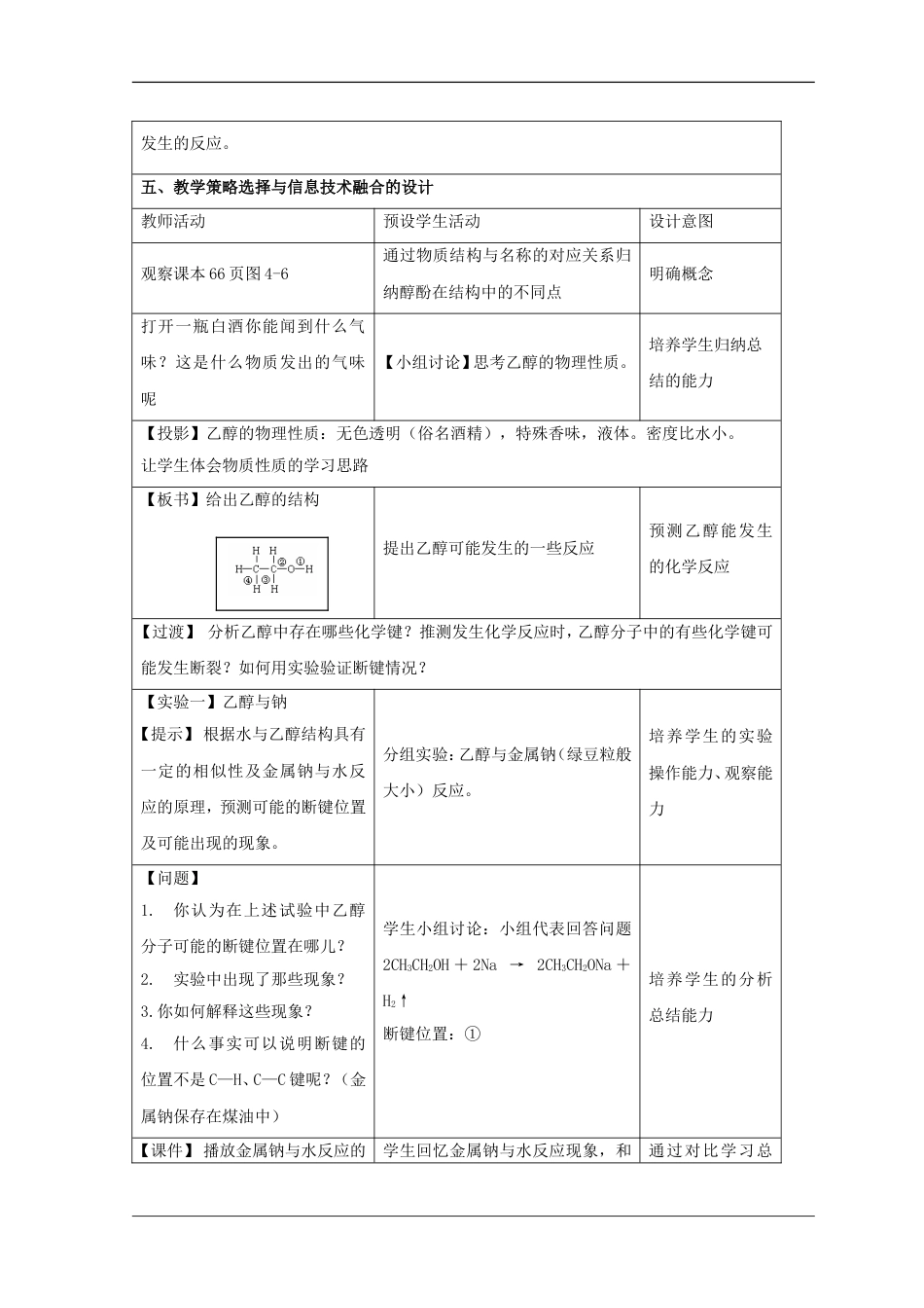 高三化学二轮复习醇的性质和应用教案新人教_第2页