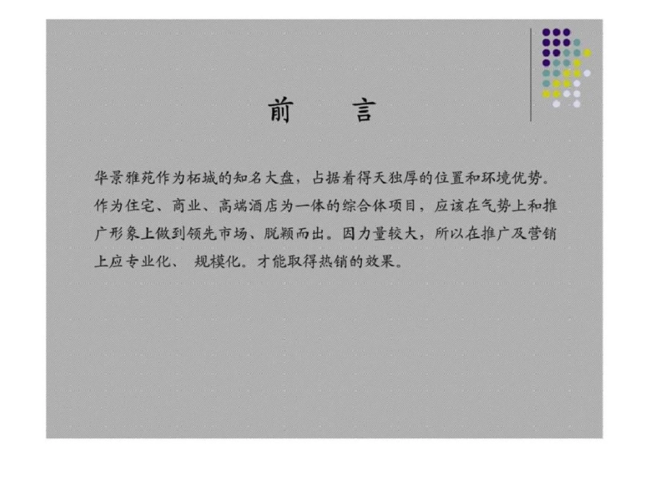 28日商丘市柘城县华景雅苑营销思路沟通文档资料_第3页