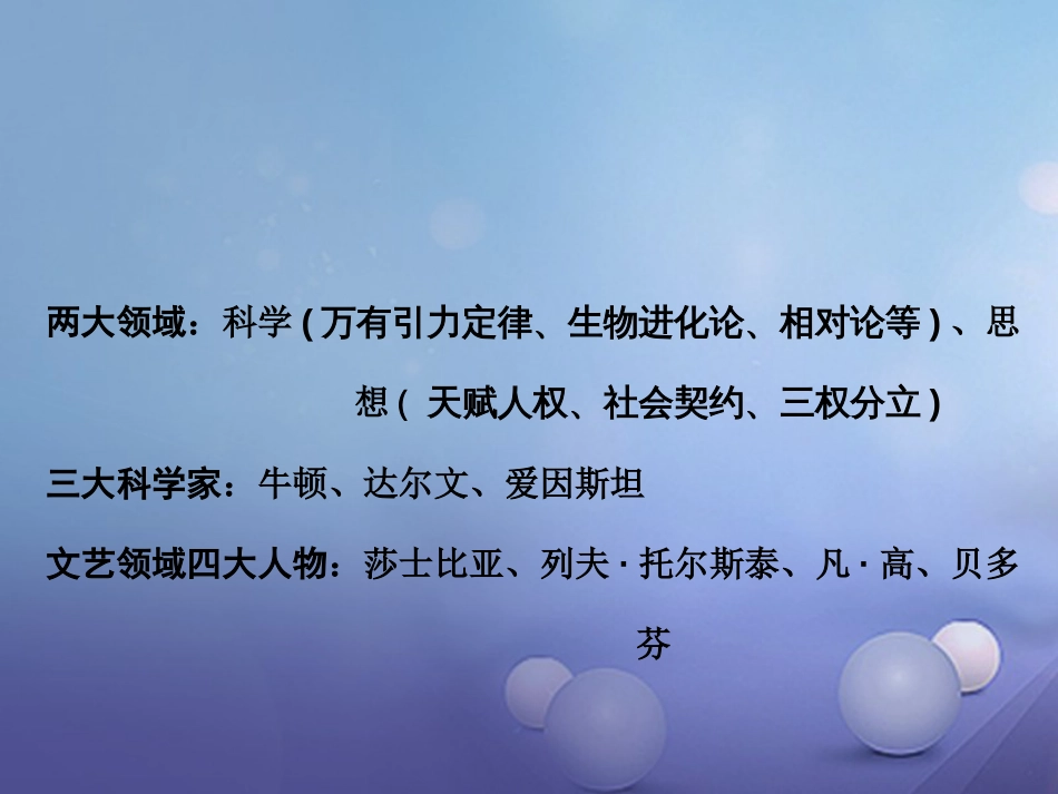 重庆市中考历史试题研究 第一部分 主题研究 模块五 世界近代史 主题六 近代科学与思想文化课件_第2页