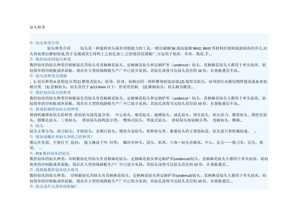 钻头分类及用途[共10页]_第1页