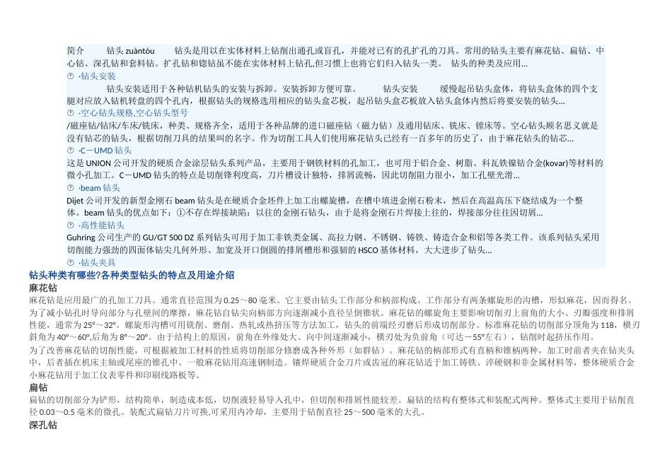 钻头分类及用途[共10页]_第2页
