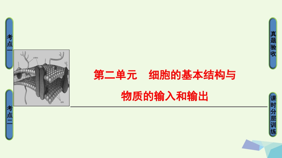 高三生物一轮复习 第单元 细胞膜和细胞核课件 新人教版必修_第1页