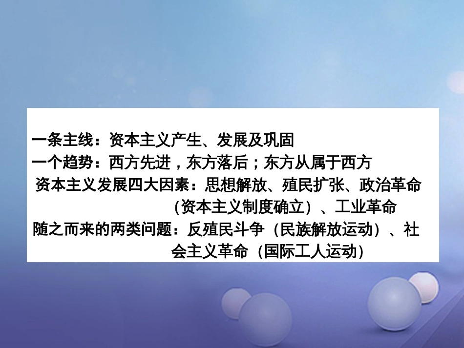 重庆市中考历史试题研究 第一部分 主题研究 模块五 世界近代史 主题一 欧美国家的巨变与殖民扩张课件_第3页