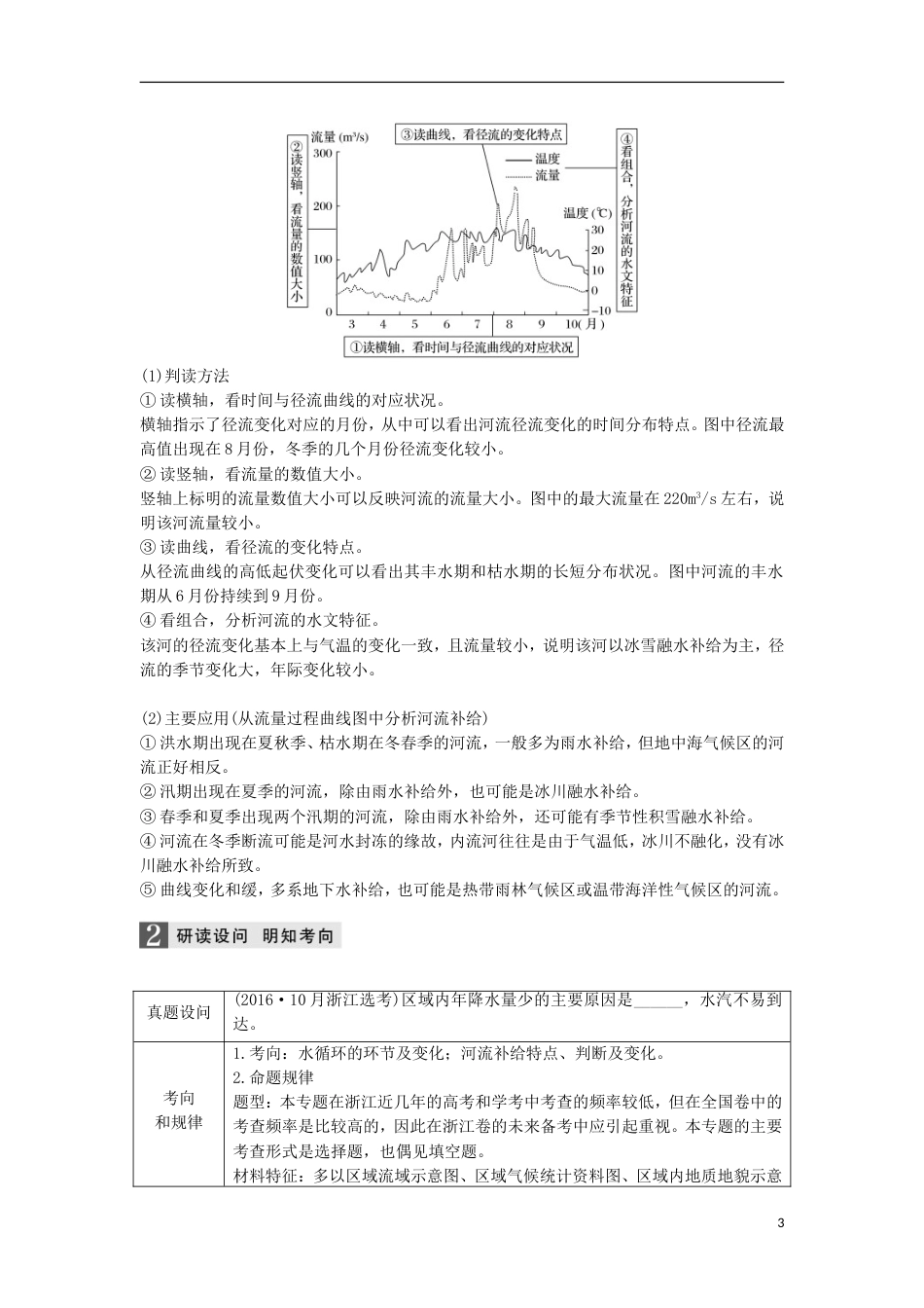 高三地理二轮专题复习专题三大气与水的运动规律微专题水循环与河流特征学案新人教_第3页