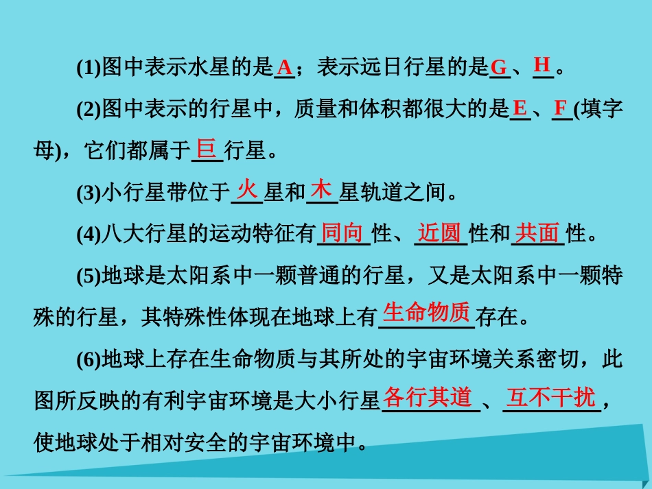 高三地理复习 第一部分 第一章 宇宙中的地球 第一讲 地球的宇宙环境和圈层结构课件_第3页