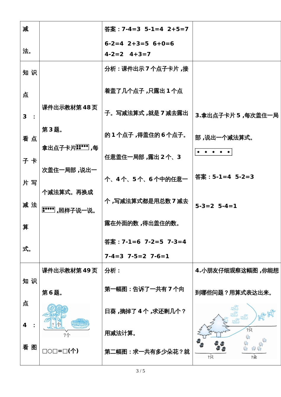 一年级上册数学导学案练习课_第3页