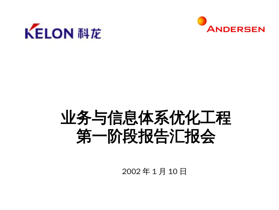 ANDERSEN为科龙做的业务和信息诊断报告(2)_第1页