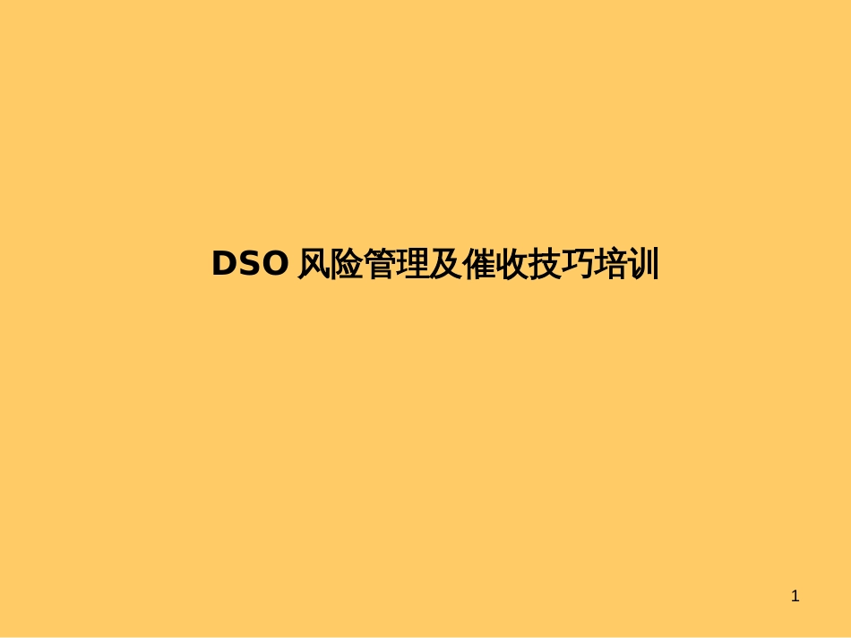 DSO_培训1企业管理_第1页