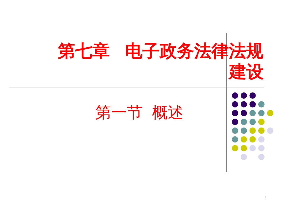 7电子政务法律法规建设_第1页