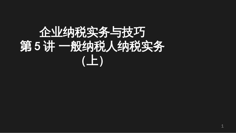 5一般纳税人实务上_第1页