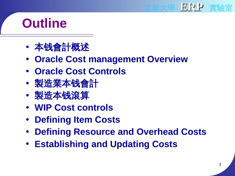 ERP-ORACLE-成本管理模組(PPT 107页)_第3页