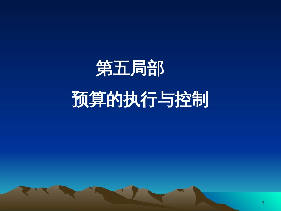 4预算执行、差异分析、考评_第1页