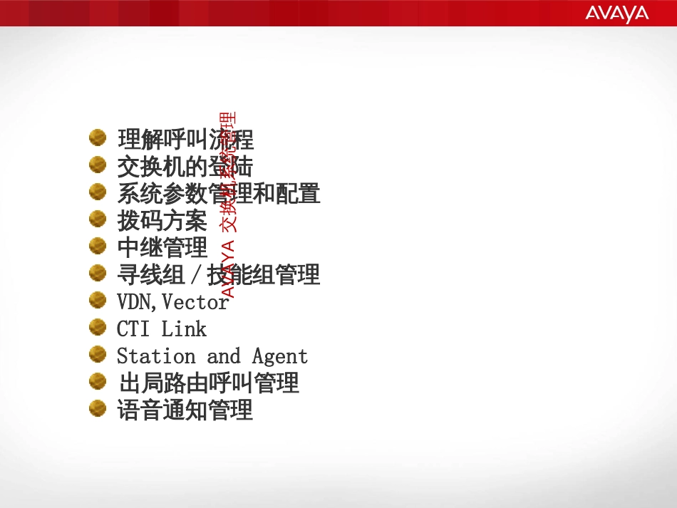 Avaya系统运营维护培训_第2页