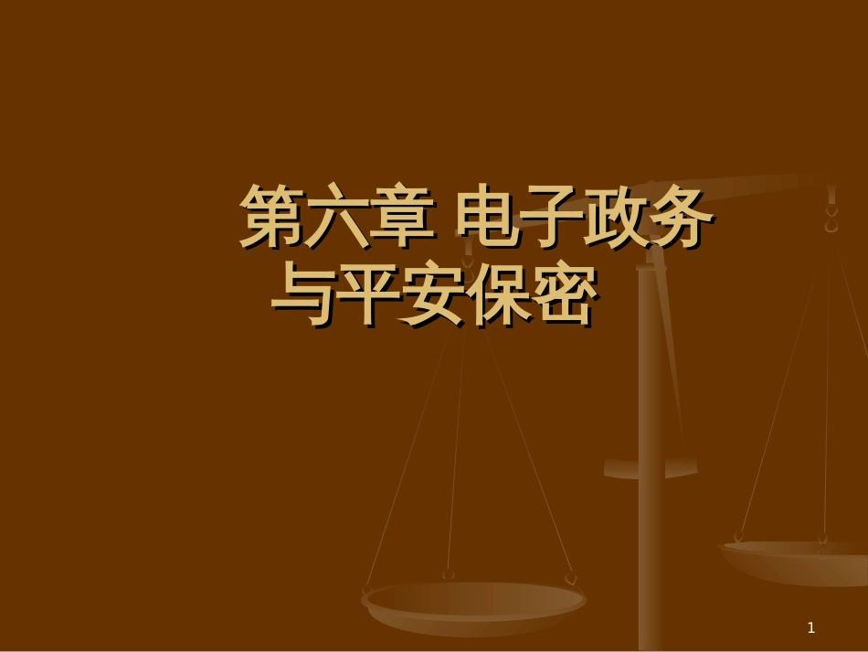 6、第六章电子政务与安全保密_第1页