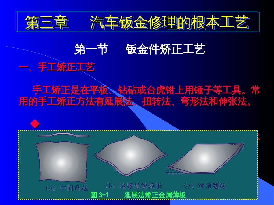 3-1第三章汽车钣金修理的基本工艺(第1、2节)_第1页