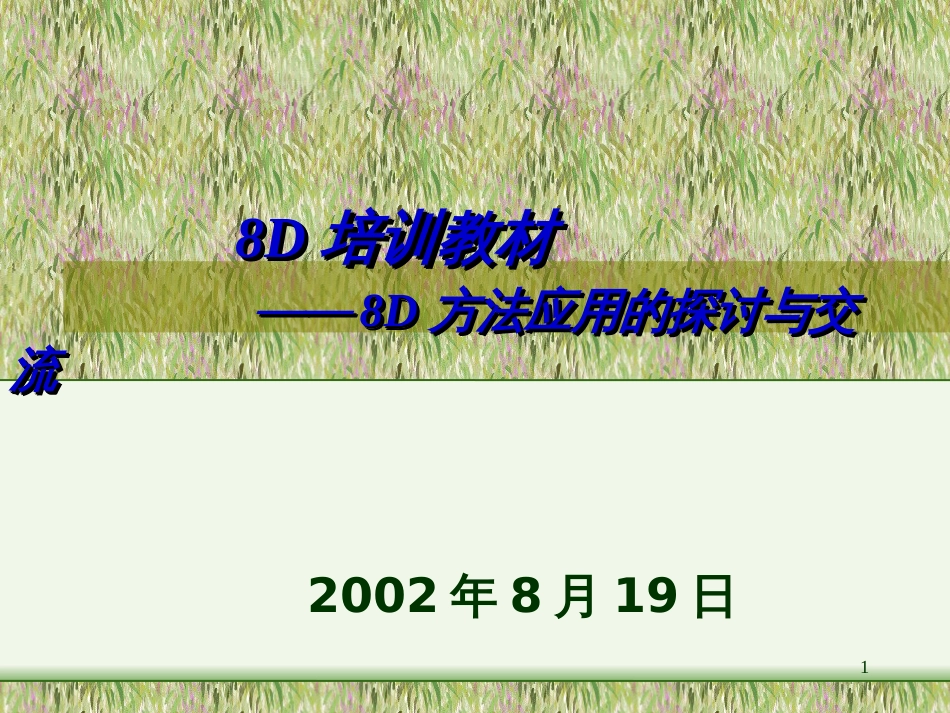 8D方法应用探讨_第1页