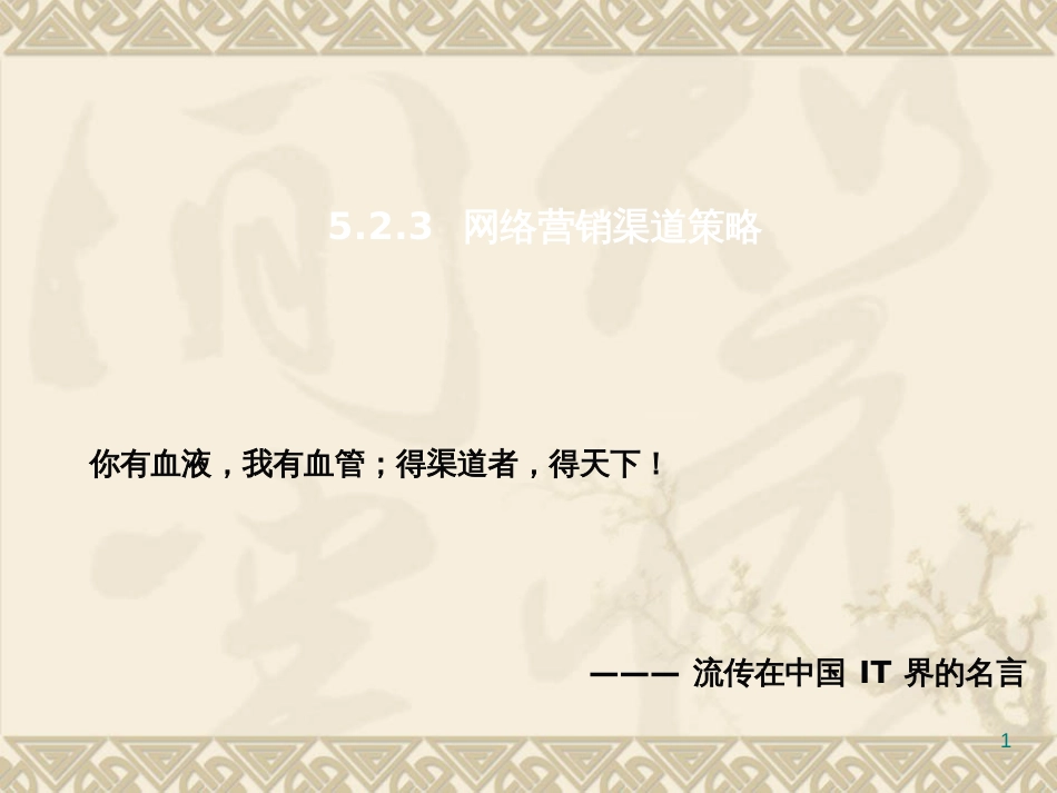 5网络营销渠道策略_第1页