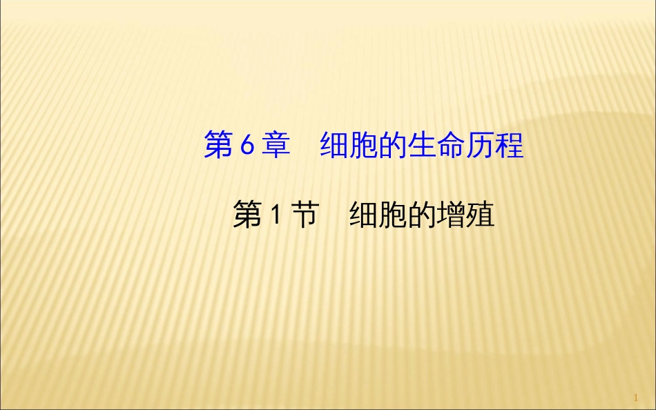 (金榜14-15生物(人教版)必修1同步课件61细胞的增殖_第1页