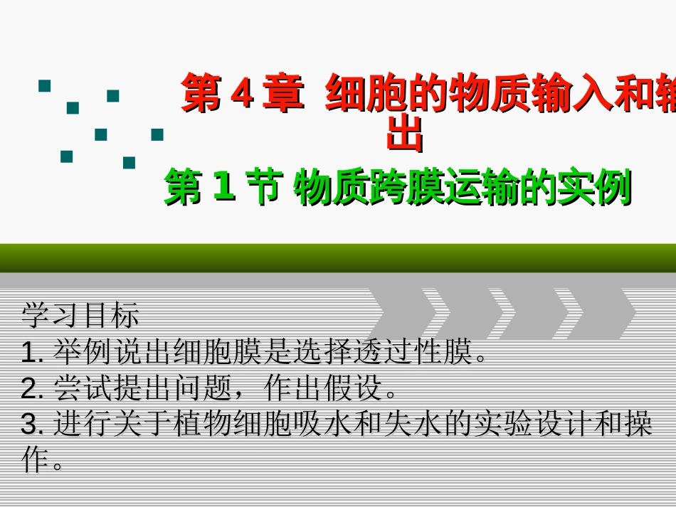 141物质跨膜运输实例形象生动的课件有动画在里面_第1页