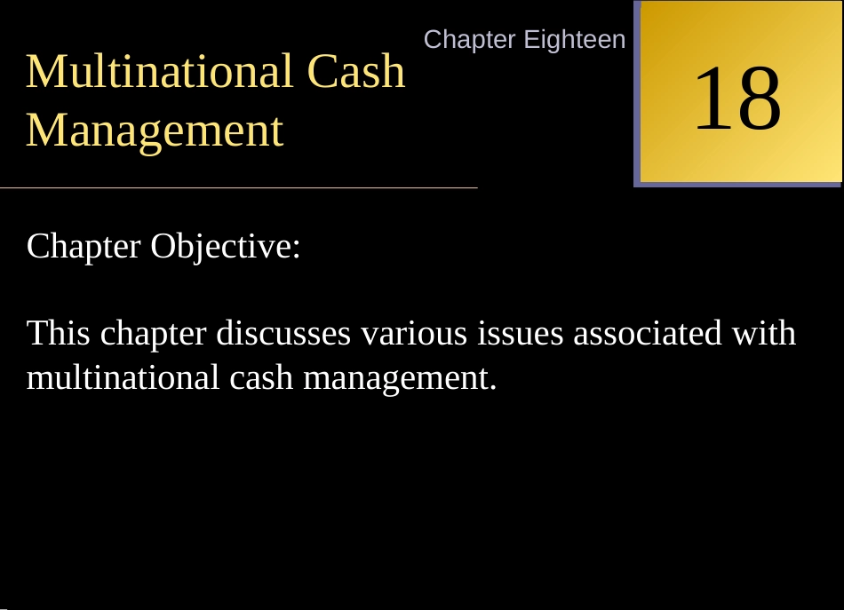 CashManagement(国际财务管理,英文版)_第1页