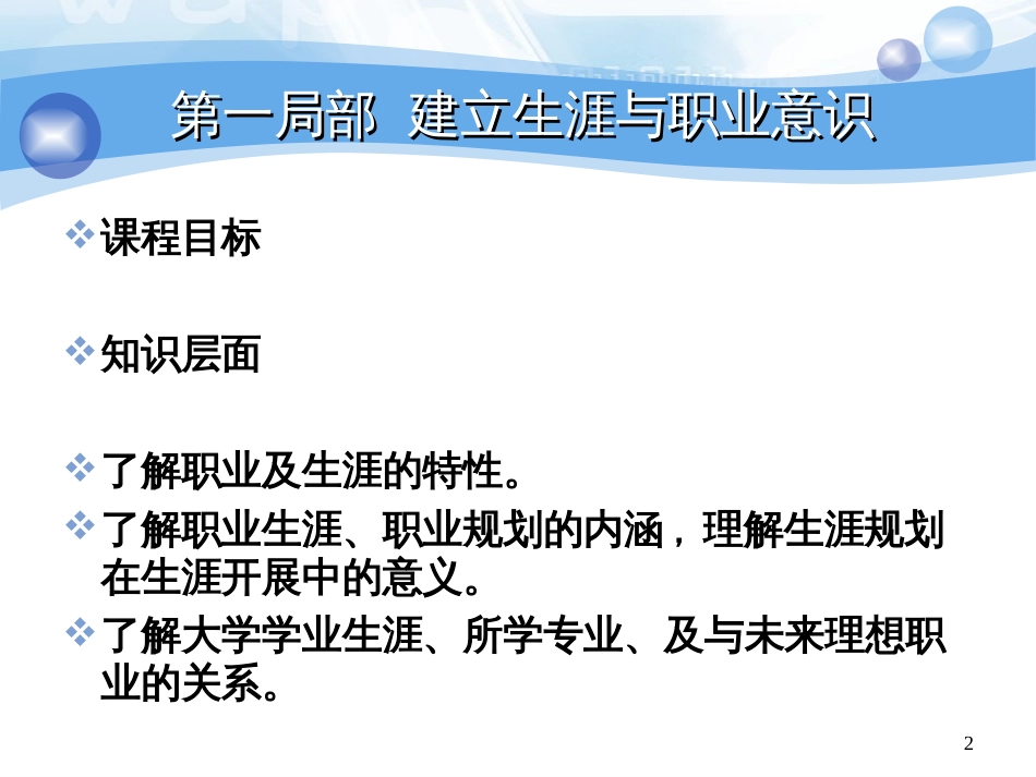 《职业生涯规划与管理理论》PPT课件_第2页