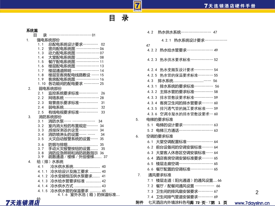 7天连锁快捷酒店官方装修标准(含水电房间布局)系统工程_第2页