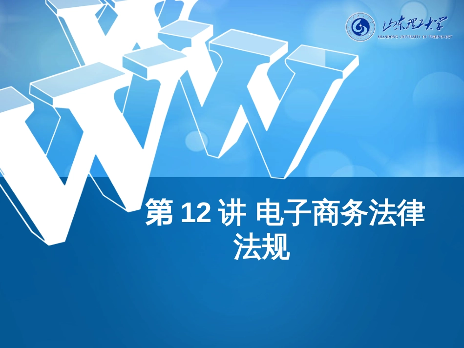 12电子商务法律法规_第1页