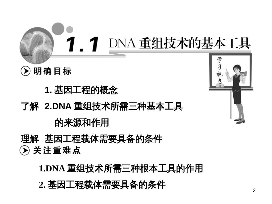 11DNA重组技术的基本工具课件人教版选修3_第2页