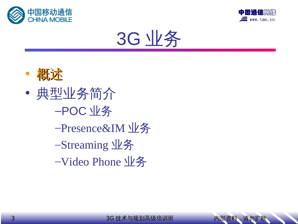 3G技术与规划高级培训班3G业务和终端_第3页