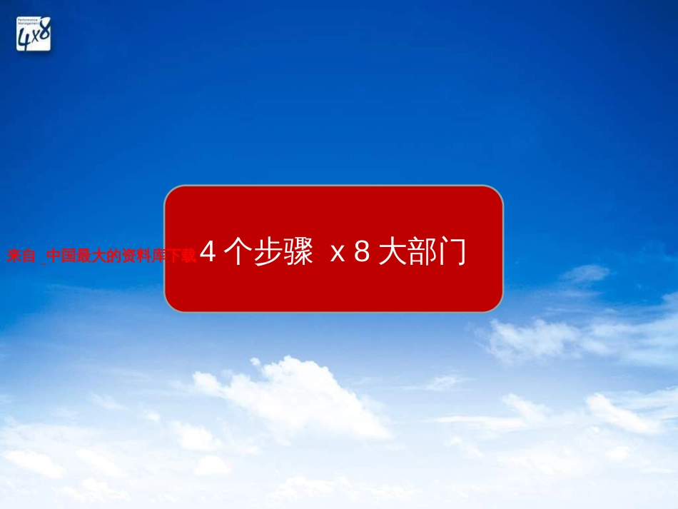 4个步骤 x 8大部门--企业4×8绩效管理执行系统(PPT 51页)(2)_第1页