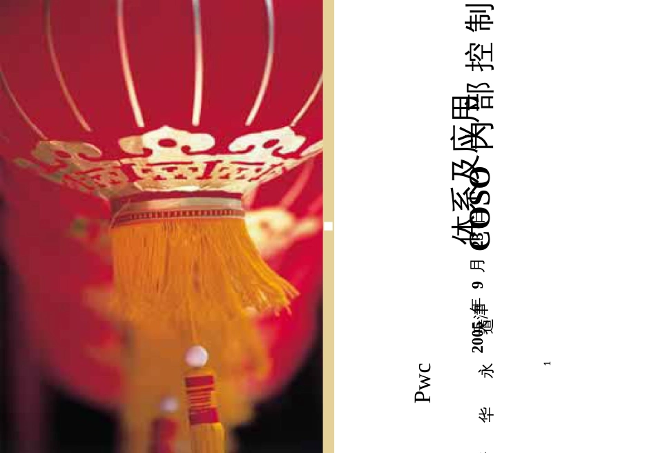 COSO内部控制体系及应用_第1页