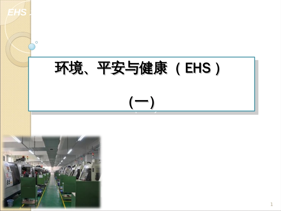 EHS体系培训教材(一)_第1页