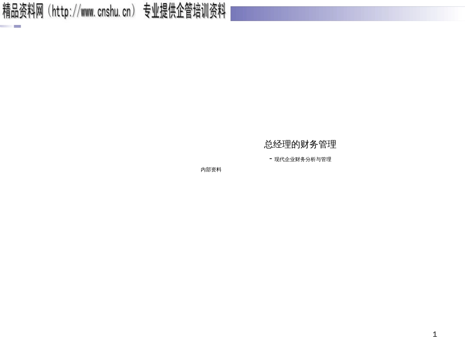 CEO的财务培训资料(ppt95)_第1页