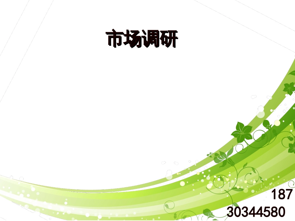 11市场调研概述_第1页