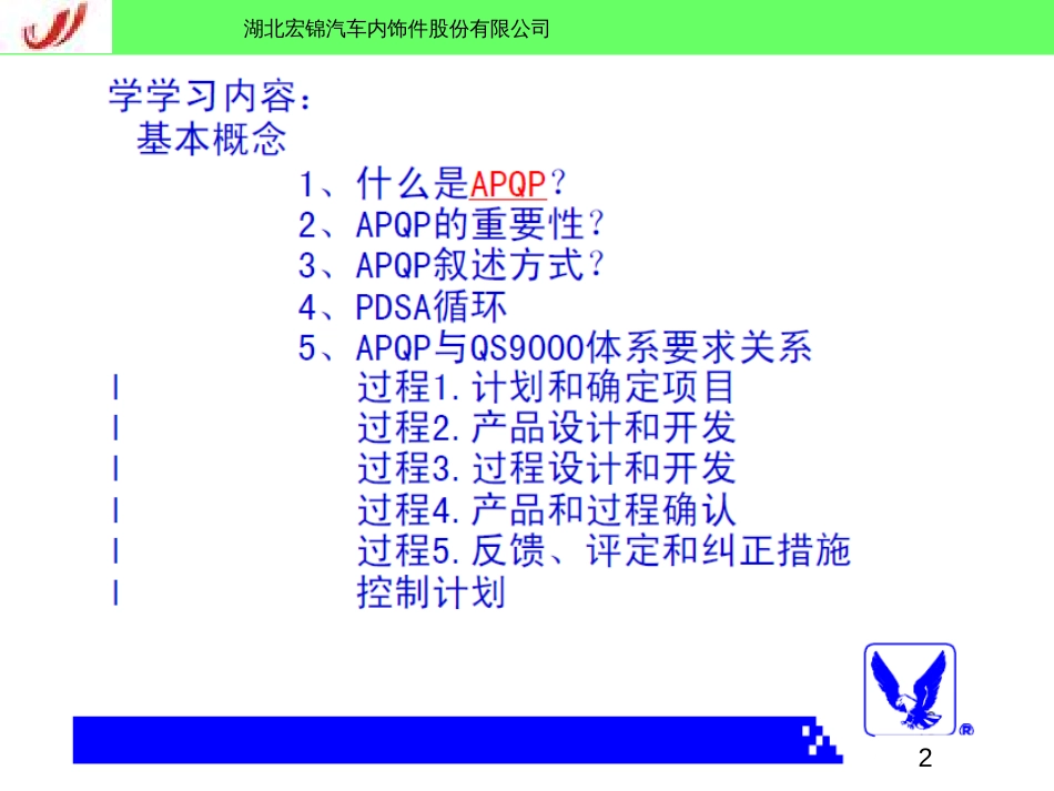 APQP培训教材(汽车内饰公司)_第2页