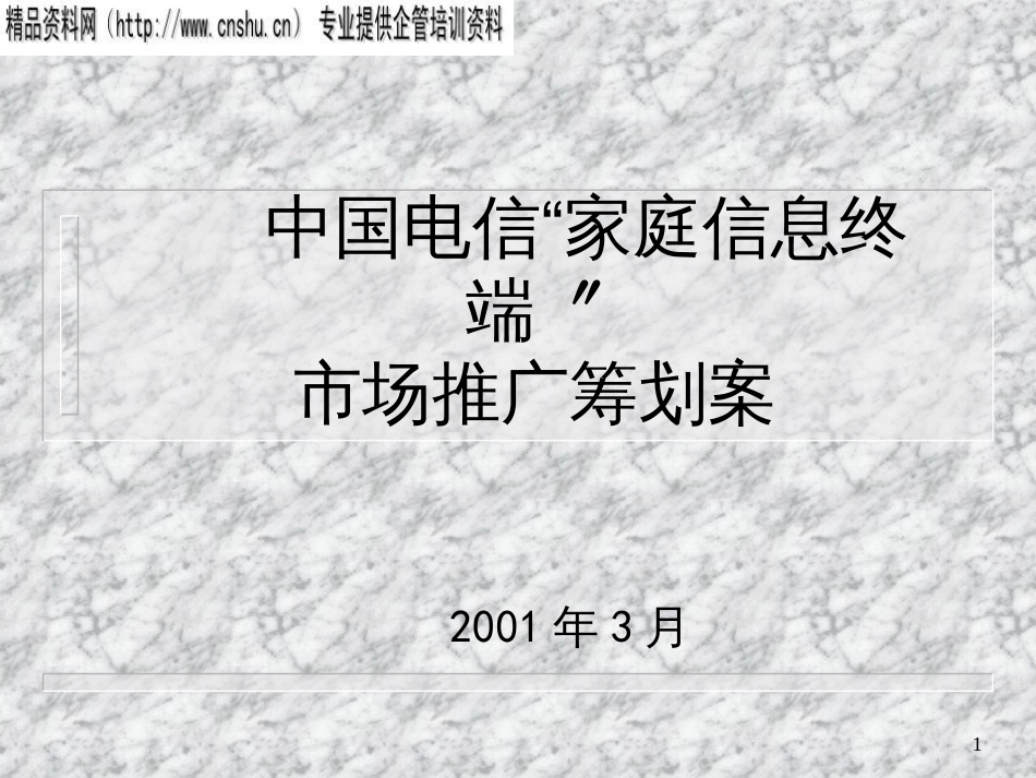 ale_1209_中国电信家庭信息终端市场推广策划全案提案_第1页